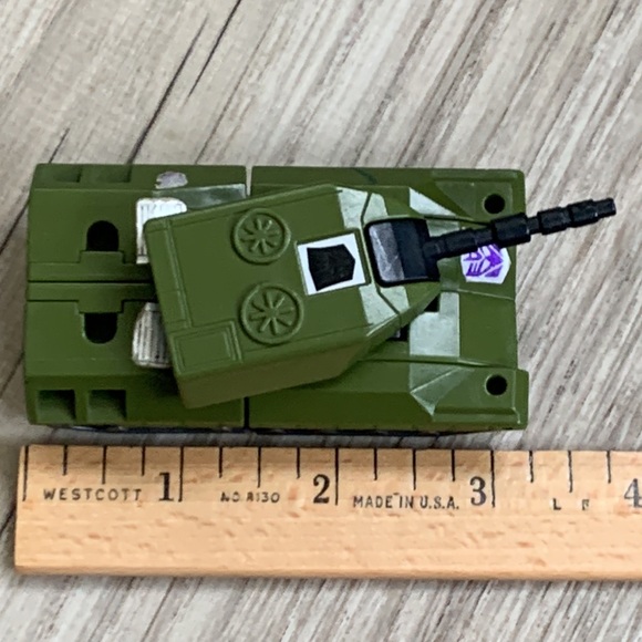 Mini Tranformer Army Tank Military Vehicle Robot Transforming Play toy Vintage - Picture 7 of 8